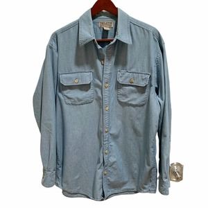 Duluth Trading Co Denim Shirt Gusseted Pockets